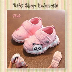 large S974 Sepatu Anak Sneakers Anak Keren Sepatu Anak Panda Pink